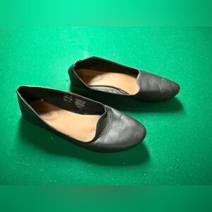 B1 / Ardene Black Leather Loafers Minimalist Flats